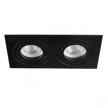 Oprawy-sufitowe - 19459 podwójna ruchoma oprawa sufitowa czarna  seidy ct-dtl250-b/m kanlux 