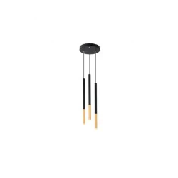 Oswietlenie-sufitowe - czarno-złota lampa sufitowa piero 3xg9 1332 lvt 