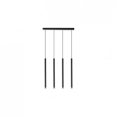 Oswietlenie-sufitowe - czarna lampa sufitowa piero 4xg9 1289 lvt 