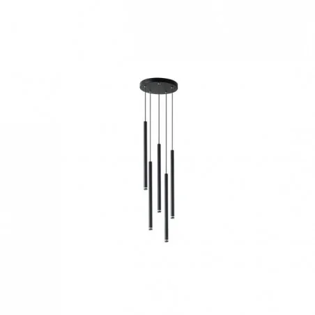 Oswietlenie-sufitowe - czarna lampa sufitowa piero 5xg9 1302 lvt 