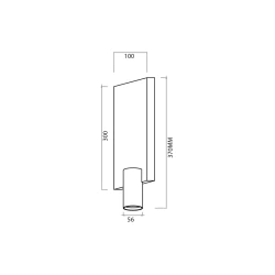 Lampy-sufitowe - ml0379 kinkiet czarno-złoty skierowany w dół gu10 genesis eko-light 