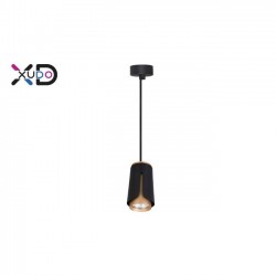 Oswietlenie-sufitowe - xd-ik253b czarno-złota lampa sufitowa gu10 lvt