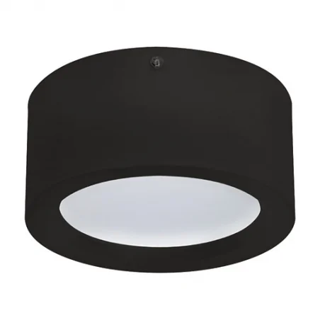 Oswietlenie-sufitowe - okrągła oprawa sufitowa czarna 15w 4000k led smd 03525 sandra-15 ideus 