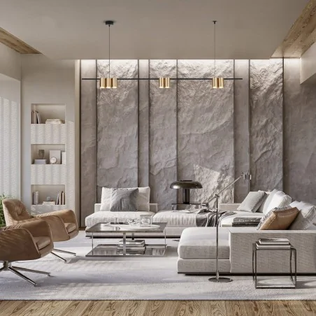 Lampy-sufitowe - ml0372 lampa wisząca 7 złotych tub x gu10 genesis eko-light 