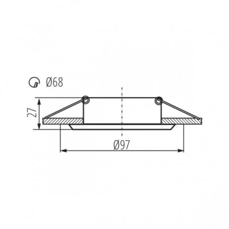Oprawy-sufitowe-stale - 35777 liglo dso b ozdobne czarne oczko sufitowe stałe gu10 kanlux 