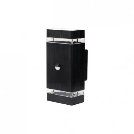 Kinkiety-ogrodowe - czarny kinkiet ogrodowy 2xgu10 hana ip65 pir 8525 lvt 