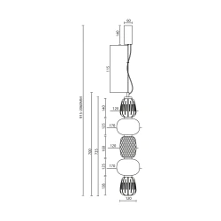 Lampy-sufitowe - ml0362 oryginalna lampa wisząca led 40w 4000k caro smoked eko-light 