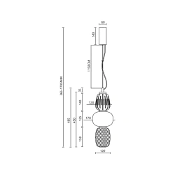 Lampy-sufitowe - ml0364 elegancka lampa wisząca led 28w chrom caro smoked eko-light 