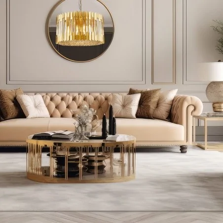 Lampy-sufitowe - ml0395 efektowny złoty żyrandol kryształowy 12xe14 ritz eko-light 