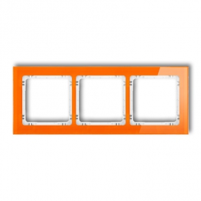 Ramki-potrojne - ramka potrójna pomarańczowa/biała z efektem szkła 13-0-drs-3 deco karlik
