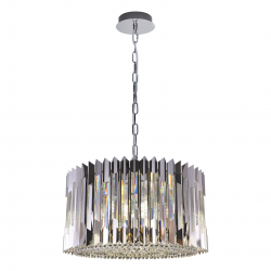 Lampy-sufitowe - ml0396 efektowna lampa wisząca kryształowa chrom 12xe14 ritz eko-light