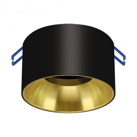 Oprawy-sufitowe-stale - 04272 czarno-złota oprawka sufitowa wpuszczana panama c gu10 ideus 