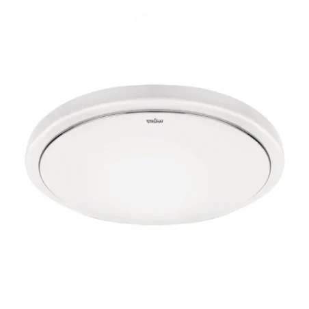 Plafony - plafoniera led okrągła biała z czujnikiem ruchu mikrofalowym 18w ip44 4000k sola smd led mvs 04320 ideus 