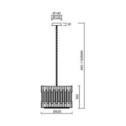 Lampy-sufitowe - ml0393 kryształowe oświetlenie złote 7xe14 ritz eko-light 