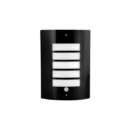 Kinkiety-ogrodowe - czarny kinkiet ogrodowy e27 lugo z czujnikiem pir 8475 lvt 