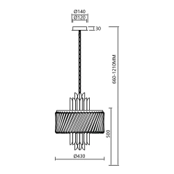 Lampy-sufitowe - ml0408 żyrandol chromowy kryształowy 6xe14 margot eko-light 