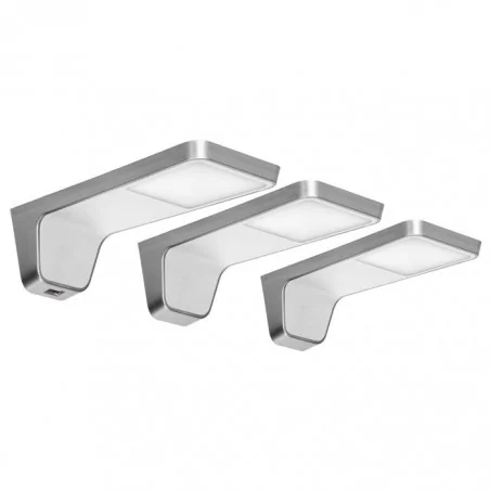 Oprawy-meblowe-podszafkowe - zestaw trzech białych lampek meblowych led 4000k z włącznikiem dotykowym i usb artus ad-om-6332l4/w orno 