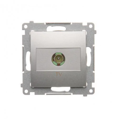 Gniazda-antenowe - gniazdo antenowe tv pojedyncze końcowe srebrny mat dak1.01/43 simon 54 kontakt-simon 