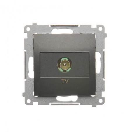 Gniazda-antenowe - gniazdo antenowe tv pojedyncze końcowe antracyt metalizowany dak1.01/48 simon 54 kontakt-simon 