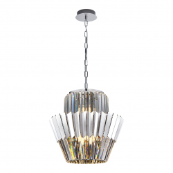 Lampy-sufitowe - ml0414 eleganckie oświetlenie wiszące kryształowe 9xe14 donna eko-light