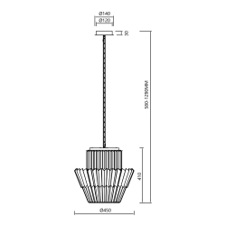 Lampy-sufitowe - ml0414 eleganckie oświetlenie wiszące kryształowe 9xe14 donna eko-light 