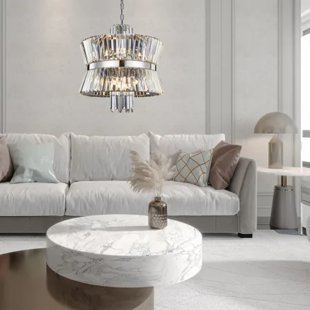 Lampy-sufitowe - ml0406 efektowne oświetlenie kryształowe na 12 żarówek e14 aurelia eko-light 