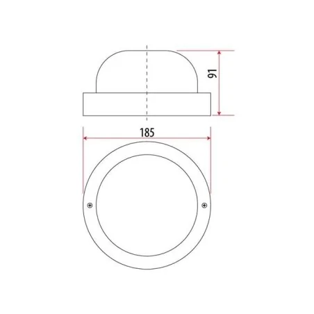 Oprawy-hermetyczne-led - okrągła oprawa garażowa na żarówkę e27 biała max.60w ip44 op/0054 rum-lux 