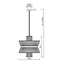 Lampy-sufitowe - ml0405 złota lampa wisząca kryształowy klosz 54cm 12xe14 aurelia eko-light 