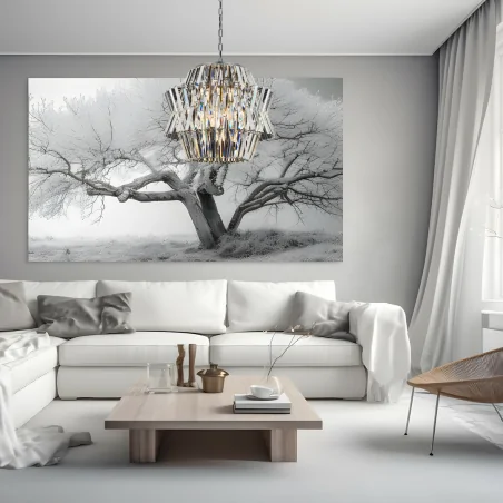 Lampy-sufitowe - ml0402 kryształowy żyrandol na 12 żarówek e14 crown eko-light 