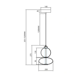 Lampy-sufitowe - ml0344 oryginalna lampa wisząca led 12w 3000k daphne eko-light 