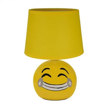 Oswietlenie-do-pokoju-dzieciecego - żółta lampka na biurko z uśmiechem emo e14 yellow 00003 ideus 