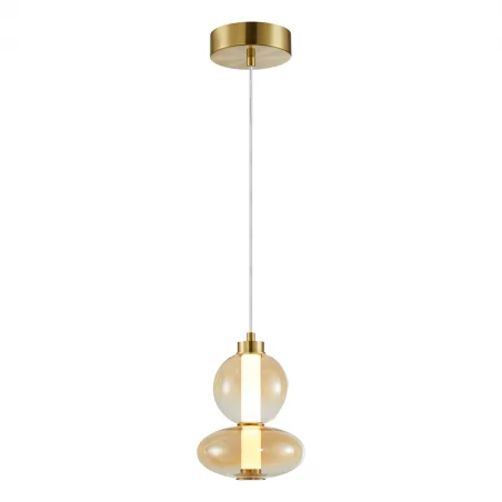 Lampy-sufitowe - ml0345 złota lampa szklane kule z led 12w daphne eko-light 