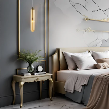 Lampy-sufitowe - ml0338 złota lampa wisząca szklana 148cm 1xg9 pax eko-light 