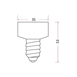 Gwint-trzonek-gu10 - adapter żarówki e14 na gu10 em/0032 rum-lux 