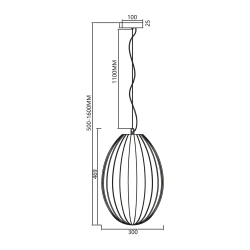 Lampy-sufitowe - ml0350 lampa wisząca biała 1xe27 30cm braga eko-light 