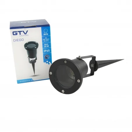 Lampy-ogrodowe-stojace - oprawa ogrodowa czarna gu10 max.35w ip65 os-diegogu10-20 diego gtv 
