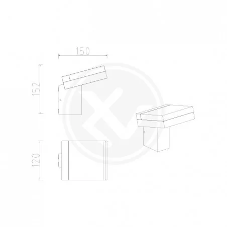 Kinkiety-ogrodowe - grafitowy kinkiet ogrodowy lango led ip54 7,5w 2392 lvt 