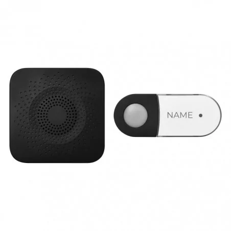 Dzwonki-do-drzwi-bezprzewodowe - or-db-ab-169/b czarny dzwonek bezprzewodowy do gniazdka 230v z bezbateryjnym przyciskiem seti ac orno 