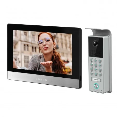Wideodomofony - or-vid-me-1056fhd/b ceres full hd zestaw wideodomofonowy jednorodzinny ekran dotykowy full hd szyfrator orno 