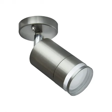 Kinkiety-zewnetrzne - reflektor sufitowy hermetyczny w kolorze matowego chromu 35w gu10 taras spt gu10 inox 03568 ideus 