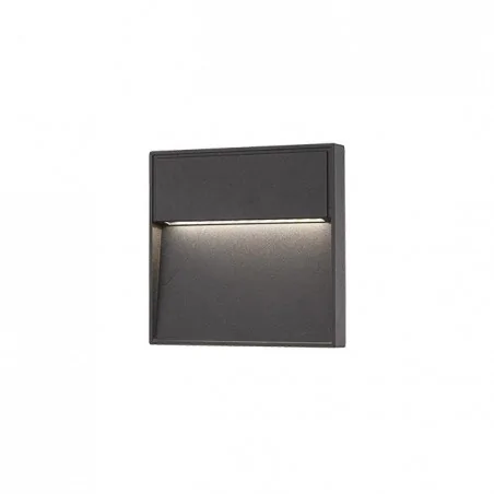 Kinkiety-ogrodowe - kwadratowy kinkiet ogrodowy santiago led ip54 4w 4118 lvt 