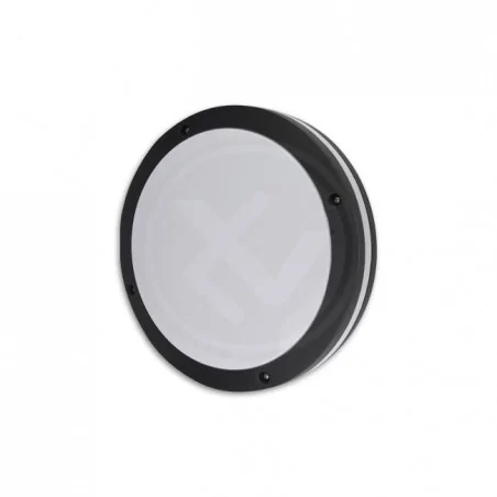 Kinkiety-ogrodowe - okrągły czarny plafon elewacyjny paula 2xe27 ip44 3269 lvt 