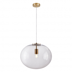 Lampy-sufitowe - ml0343 lampa wisząca szklana kula 40cm 1xe27 campania eko-light