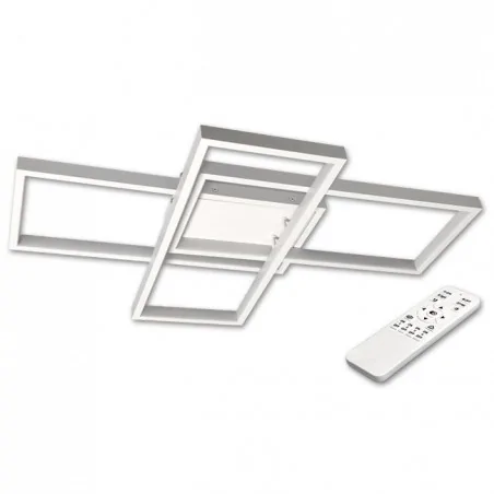 Lampy-sufitowe - 2462 nowoczesne oświetlenie led 72w białe kwadraty 56x37x8cm galaxis orion lvt 