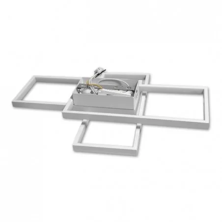 Lampy-sufitowe - 2462 nowoczesne oświetlenie led 72w białe kwadraty 56x37x8cm galaxis orion lvt 