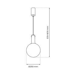 Lampy-sufitowe - ml0327 chromowa lampa szklana kula 25cm 1xgu10 toronto eko-light 