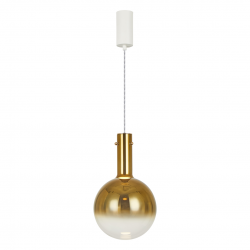 Lampy-sufitowe - ml0326 lampa wisząca szklana kula 25cm złota 1xgu10 toronto eko-light