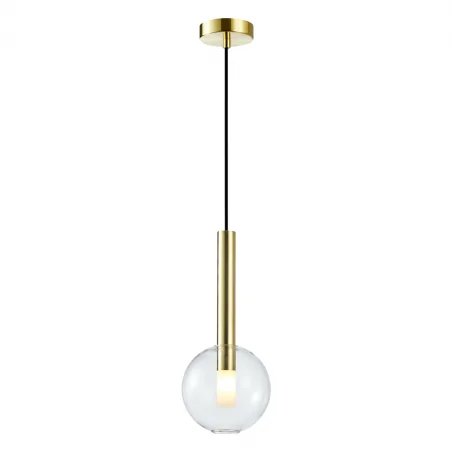 Lampy-sufitowe - ml0330 złota lampa wisząca szklana kula 1xg9 niko gold eko-light 