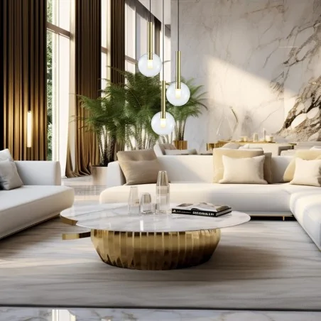 Lampy-sufitowe - ml0332 nowoczesne oświetlenie potrójne złote 3xg9 niko eko-light 