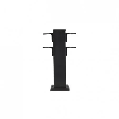 Slupki-ogrodowe - czarny słupek ogrodowy ontario 230v 40cm 4 gniazda 7672 lvt 